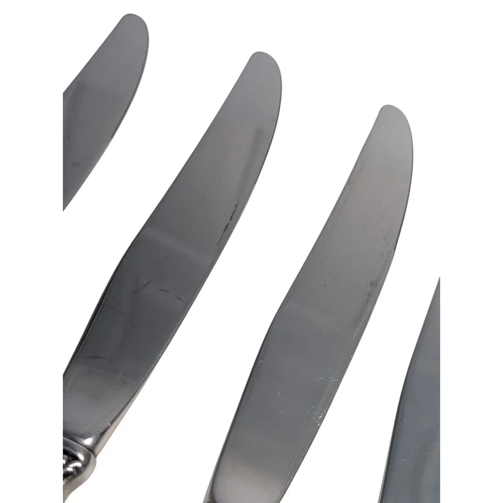 Oneida Michelangelo Cube Stainless Set of 5 Dinner Knives Ornate 9